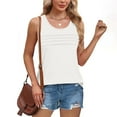 thumbnail image 5 of HBYJLZYG Loose Women's New Solid Color Round Neck Camisole Sleeveless, 5 of 9