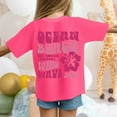 thumbnail image 5 of Ketyyh-chn99 Girls Toddlers' Short-Sleeve Graphic T-Shirts Girls Oversized T Shirts Kids Summer Striped Short Sleeve Tops Casual Crewneck Tees Size for 10-11 Years,Hot Pink, 5 of 8