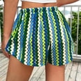 thumbnail image 5 of Womens Shorts Casual,Boho Knit Striped Crochet Shorts Beach Shorts for Women Summer Elastic High Waisted Outdoor Casual Shorts with Pockets, 5 of 6