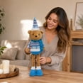 thumbnail image 2 of ZORVINEX Retractable Leg Christmas Bear Decor Stretchable Standing Bear Stuffed Figurine Holiday Plush Ornament For Fireplace Shelf Tabletop Home Party Decoration,Multicolor B, 2 of 7