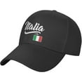 thumbnail image 2 of Italia Italy Italian Flag Unisex Adult Baseball Hat Dad Hat Trucker Cap, 2 of 7
