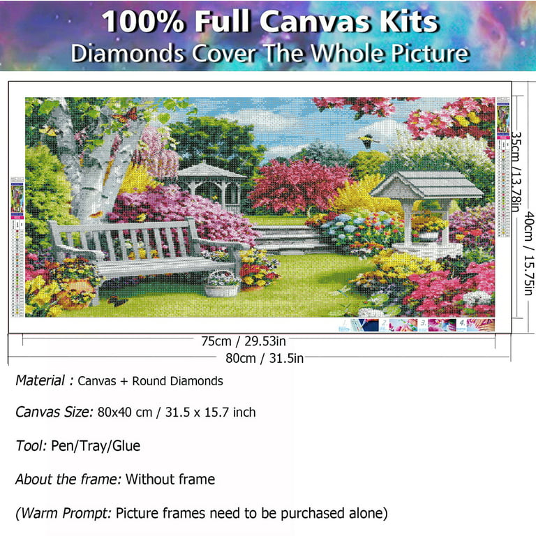 Large Diamond Painting Kits for Adults Landscape(70x40cm)-Large
