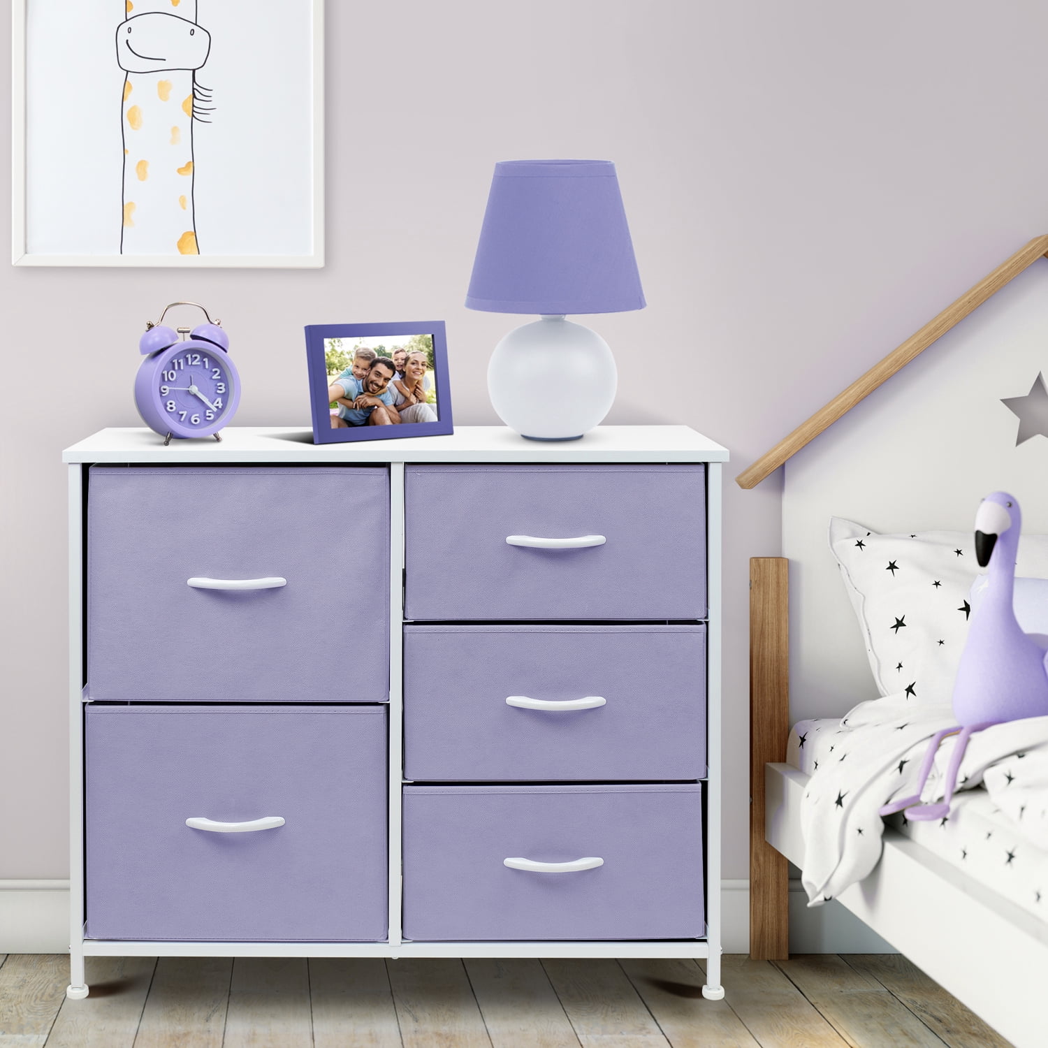 purple and white dresser Custom Purple Dresser, Bird Design, Custom Order