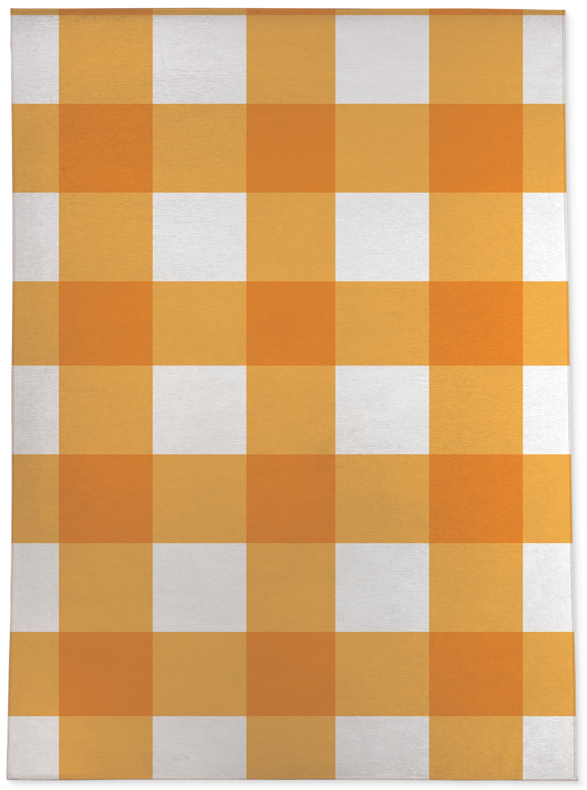 Barrett Buffalo Check Orange Area Rug by Kavka Designs