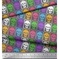thumbnail image 3 of Soimoi Rayon Fabric Skull Halloween Print Fabric by Yard 56 Inch Wide, 3 of 3
