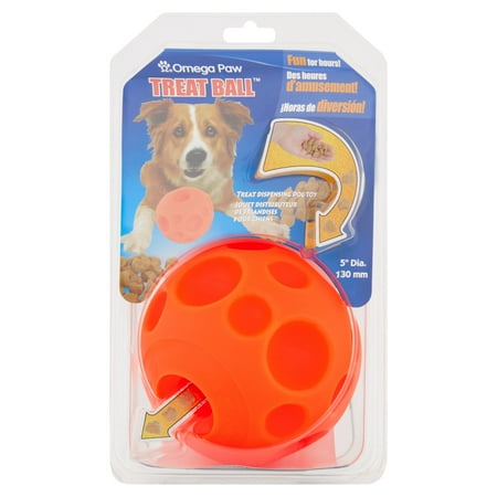 Omega Paw Treat Ball Treat Dispensing Dog Toy