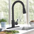 thumbnail image 3 of Zamery Black Kitchen Faucet Pull Down Sprayer Single Handle Sink Mixer Mono Tap with Cover, 3 of 9