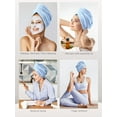 thumbnail image 3 of Koreshion Microfiber Hair Towel, 3 Packs Hair Turbans for Wet Hair, Drying Hair Wrap Towels for Curly Hair Women Anti Frizz, 3 of 8