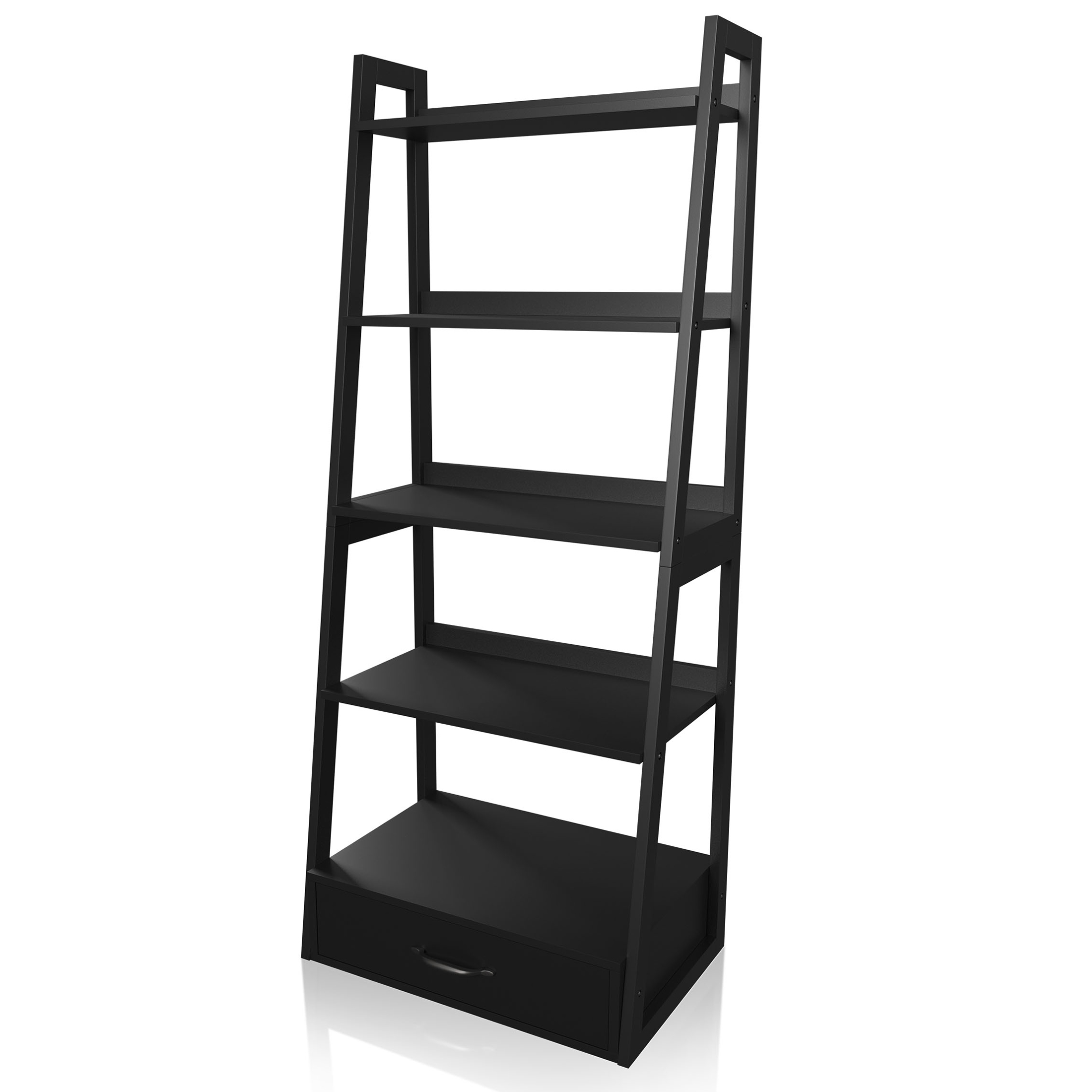 Furniture of America Respa 1-Drawer Bookcase, Black