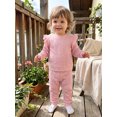 thumbnail image 6 of RUINIXCW Toddler Baby Girl Spring Fall Winter Clothes Infant Baby Girls 2 Pieces Outfit Twist Textured Jacquard Long Sleeve Crewneck Sweatshirt and Pockets Pants Set, 6 of 9