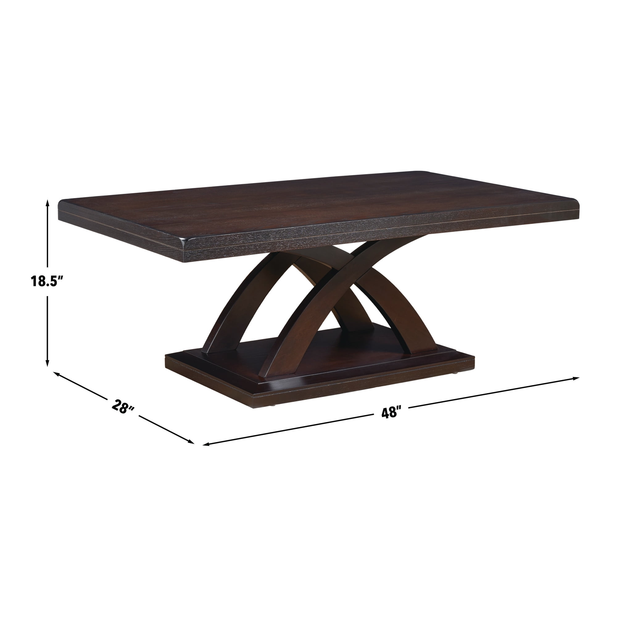 Steve Silver Jocelyn Wood Coffee Table, Espresso Cherry