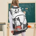 thumbnail image 7 of FORMRS Unisex School Backpack 17" Student Travel Bag with Laptop Compartment, Black Chubby Cat, 7 of 7