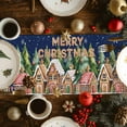 thumbnail image 2 of Christmas Tree Cotton Linen Table Runner for Dining Kitchen, Winter Snowflake Xmas Gingerbread Wedding Outdoor Party Tablerunners Decoration, Dresser Scarf Coffee Tablecloth Runners 13x108 Inches, 2 of 9