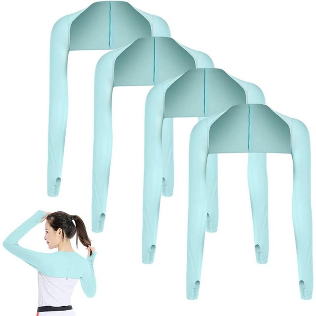 HUGFEGWE 4 Pcs Châle Rafraîchissant pour Femmes Manches de Bras Protection Solaire Châle pour Couvrir les Bras pour Femmes CJB91-79259