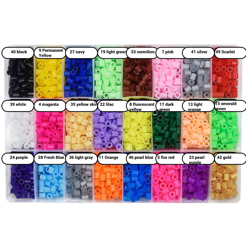 Lot De 1000 Perles Poney 9mm Arc-en-ciel - Perles Plastique Pour Création De Bijoux