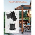 thumbnail image 2 of Pergola Kit VEVOR, paquete de 4 soportes de 3,5 x 3,5 pulgadas con tornillos, 2 of 9