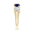 thumbnail image 3 of ANGARA IGI Certified Lab Grown 1.5 Ct Half Eternity Diamond & Sapphire Wedding Ring for Women in 14K Yellow Gold (Size-5.1mm|Color-F-G|Clarity-VS) | Anniversary Jewelry Gift for Women | Diamond Ring, 3 of 8