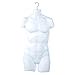 thumbnail image 3 of Only Hangers Mannequin Suspendu en Plastique pour Homme, Forme Claire Givrée - Lot de (1), 3 of 4