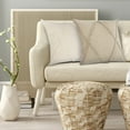 thumbnail image 5 of Ox Bay Sara 20" x 20" Taupe Shag Diamond Cotton Adult Decorative Throw Pillow Cover, 5 of 12