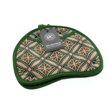 Pot Holder - Gourmet Club Oven Mitt & Potholder Sets w/Neoprene for Easy Handling, Heat Resistant up to 500 degrees F