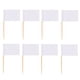 thumbnail image 1 of Banderas creativas de palillos de dientes blancos para decorar cupcakes y comida de fiesta (100 unidades), 1 of 7
