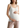thumbnail image 2 of Noric Maternity Modal Tank Tops Adjustable Strap Nursing Removable Pads Scoop Neck Breastfeeding Camisoles Stretch Loose Fit for Pregnancy, 2 of 9