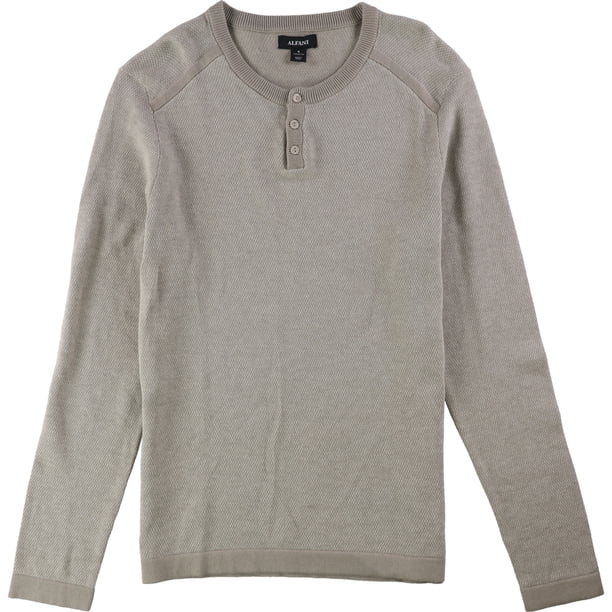Camiseta Henley texturizada Alfani para hombre beige pequeña