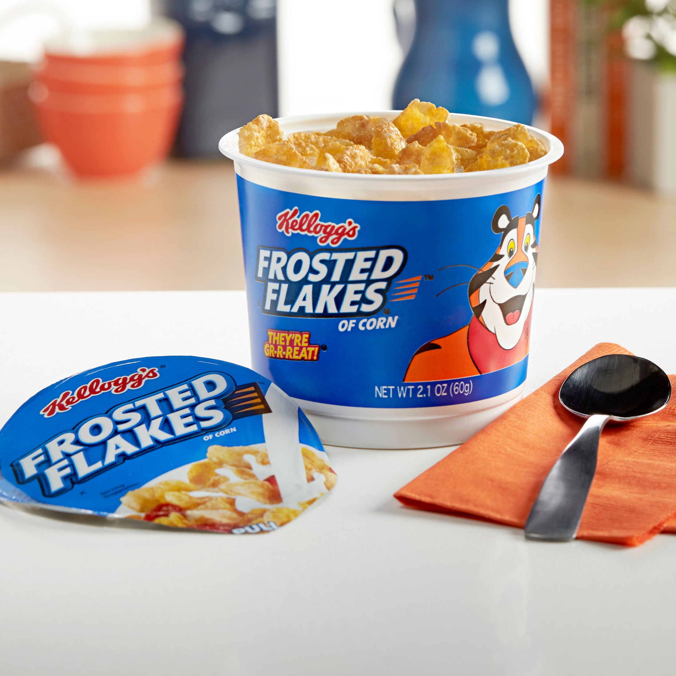 Kellogg's Frosted Flakes 2.1 oz Cup: Delicious Crunchy Breakfast