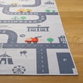 thumbnail image 4 of Safavieh Tacoma Kids Alphabet Neighborhood Streets Area Rug, Ivory/Gray, 5' x 5' Square, 4 of 11