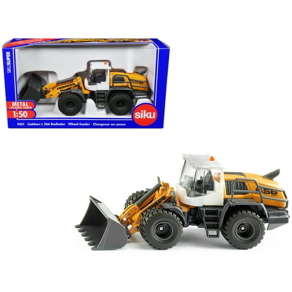Liebherr L556 Wheel Loader Yellow with White Cabin 1/50 Diecast Model by Siku