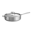 thumbnail image 1 of Tramontina Covered Deep Saute Pan Stainless Steel Tri-Ply Clad 6 Qt, 80116/073DS, 1 of 4