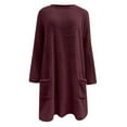 thumbnail image 3 of YOTMKGDO Sweaters for Women, Long Sweaters for Women Womens Long Sleeve Shirt Women Fall Womens Winter Coat Loose Wool Jac Crewneck Sweatshirts, Fleece Jacket Women Red+XXL, 3 of 6