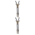 thumbnail image 1 of Minnieouse Corbatas doradas para hombres Bolo de moda estadounidense Corbata de collar de estilo occidental ajustable como regalo perfecto con cuerno de Type2 NO2 Minnieouse CBP190930, 1 of 1