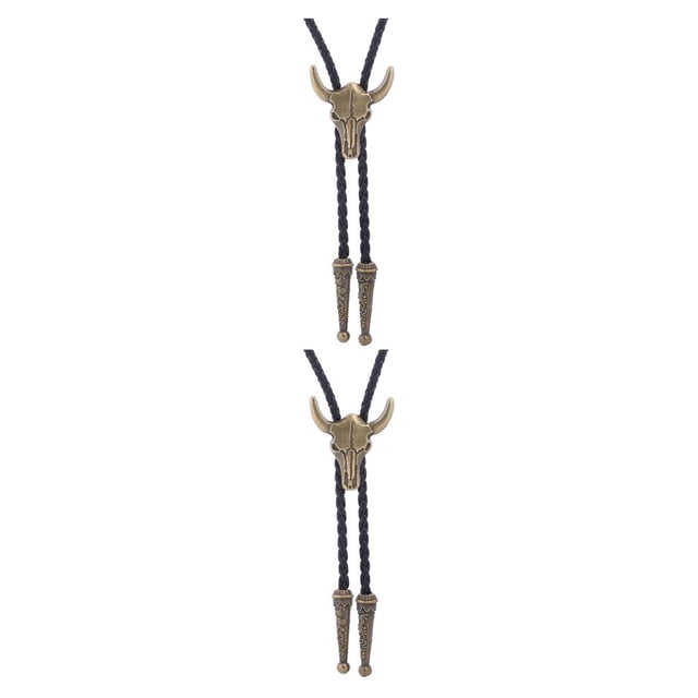 Minnieouse Corbatas doradas para hombres Bolo de moda estadounidense Corbata de collar de estilo occidental ajustable como regalo perfecto con cuerno de Type2 NO2 Minnieouse CBP190930