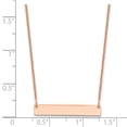 thumbnail image 3 of Auriga 14K Rose Gold Polished Blank Bar Necklace for Women 18", 3 of 4