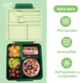 thumbnail image 4 of Lonchera para niño tipo omiebox incluye tarro y cubiertos, bento box c 4 compartimentos modulables de gran capacidad, lunch box con sellado hermético anti-fugas, caja de almuerzo BPA Free, 4 of 9