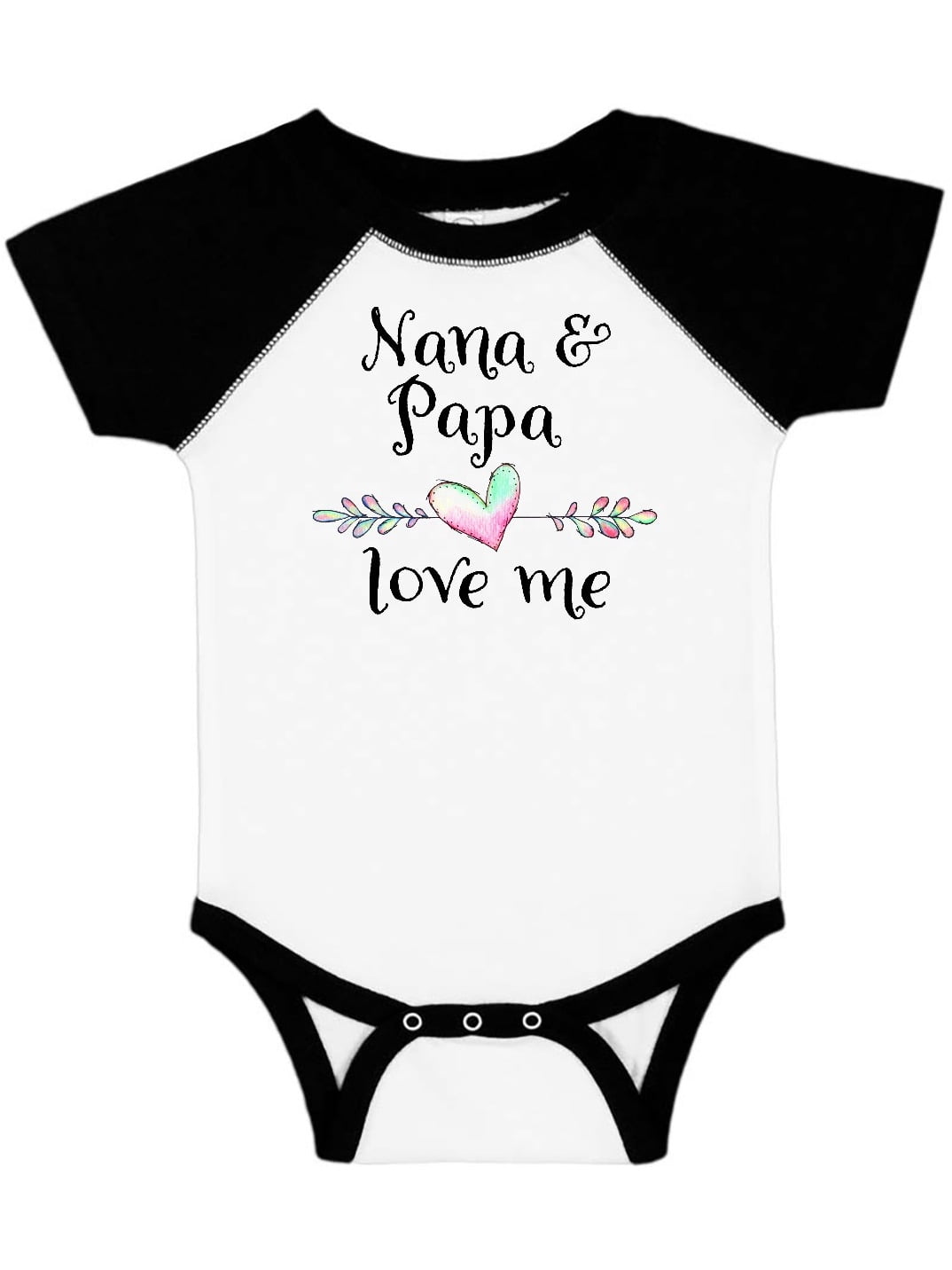 Inktastic Nana And Papa Love Me Heart Grandchild Infant Creeper Unisex Walmart Com