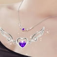 thumbnail image 5 of Guodhu Necklace for Women 2029 Heart Angel Wing Zircon Jewelry Wedding Birthday Anniversity Gifts for Her, 5 of 9