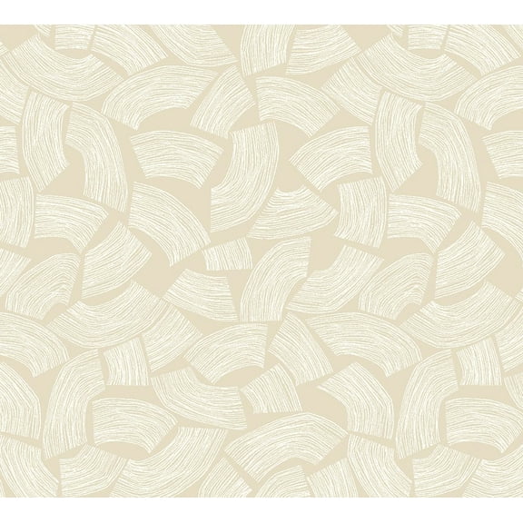 ohpopsi Elements Neutral Scribbled Arches Unpasted Non Woven Wallpaper, 19.7-in by 33-ft., 54.2 sq. ft.