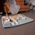 thumbnail image 3 of Cama suave para mascotas, colchoneta lavable para perros y gatos, ideal para cachorros y gatitos. Verde 97x66x45cm, 3 of 8