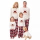 thumbnail image 2 of Pijamas familiares a juego de Navidad, diseño exclusivo, cabeza de ciervo con sombrero, Feliz Navidad, conjunto de pijamas blancos, 2 of 3