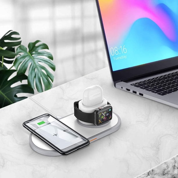 Injueey Estación de carga inalámbrica Amplia compatibilidad Pro Charger Station Cargador inalámbrico Watch 3 1 Cargadores de dispositivos electrónicos específicos