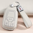 thumbnail image 3 of Key Fob Cover Case for Audi A4 A5 Q7 Q5 S4 2018 2019 Keyless Entry Remote Keychain Holder Cowhide Leather Key Protector Shell Pink, 3 of 5