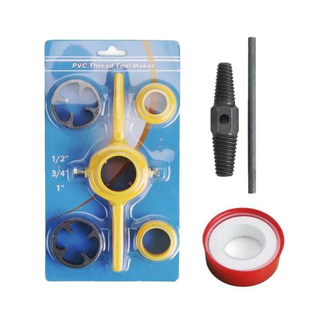 Pipe Thread Making Tool Set Pvc Water Pipe Die Threader Maker Pump Repair Tool C
