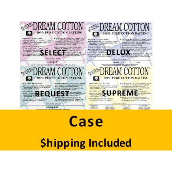 DRCOTTONK Dream Cotton Variety Batting (Case, King (4)) shipping included*