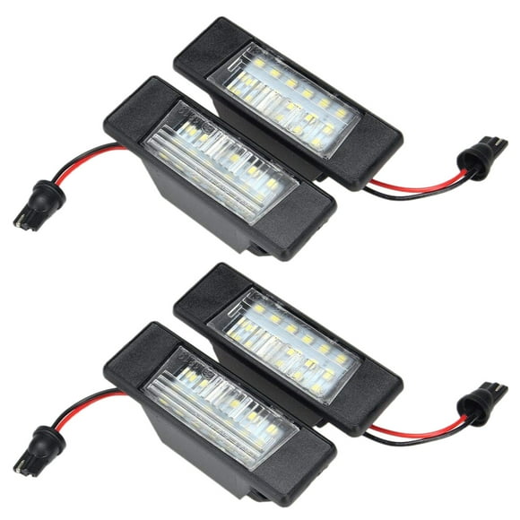 4Pcs Car 18LEDs License Plate Lights for Juke Primera Bright LED Number Licence Plate Light