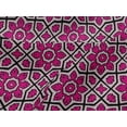 thumbnail image 4 of oneOone Viscose Jersey Fuschia Pink Fabric Geometric & Floral Block Sewing Material Print Fabric By The Yard 60 Inch Wide, 4 of 5
