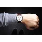 GUANQIN Men Analog Fashion Automatic Self-Winding Mechanical Stainless Steel Leather Wrist Watch Date Luminous
