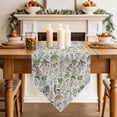 thumbnail image 3 of Table Runners 48 Inches Long, Botanical Cotton Linen Kitchen Dining Coffee Table Runner for Party Home Decor, Vintage Floral Wildflower Country Leaf Plant Tabletop Dresser Scarves Runner 13x48 Inch, 3 of 9