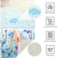 thumbnail image 6 of Coolnut Wildflowers Toilet Rugs U-Shaped Absorbent Non-Slip Bath Rug Soft Polyester Fiber Machine Washable Bathroom Mats 24x16 Inches Home Decor, 6 of 7